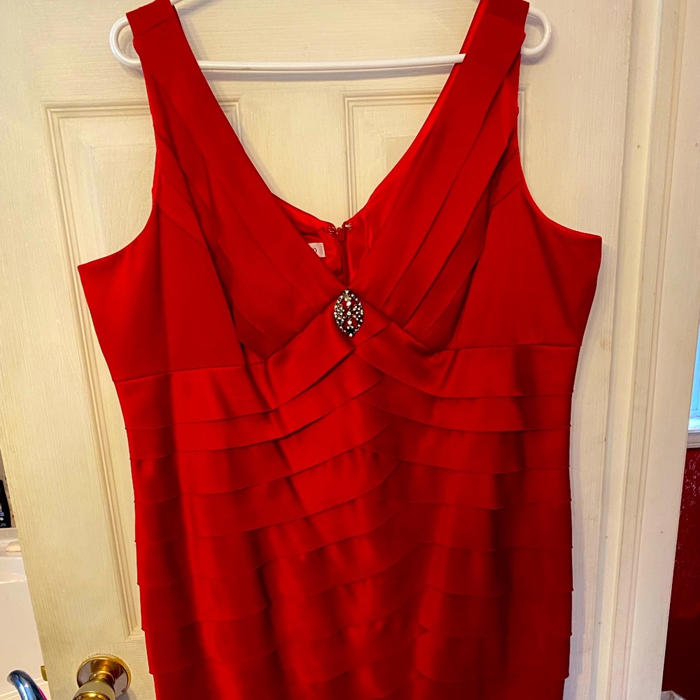 Hot red sexy cocktail dress